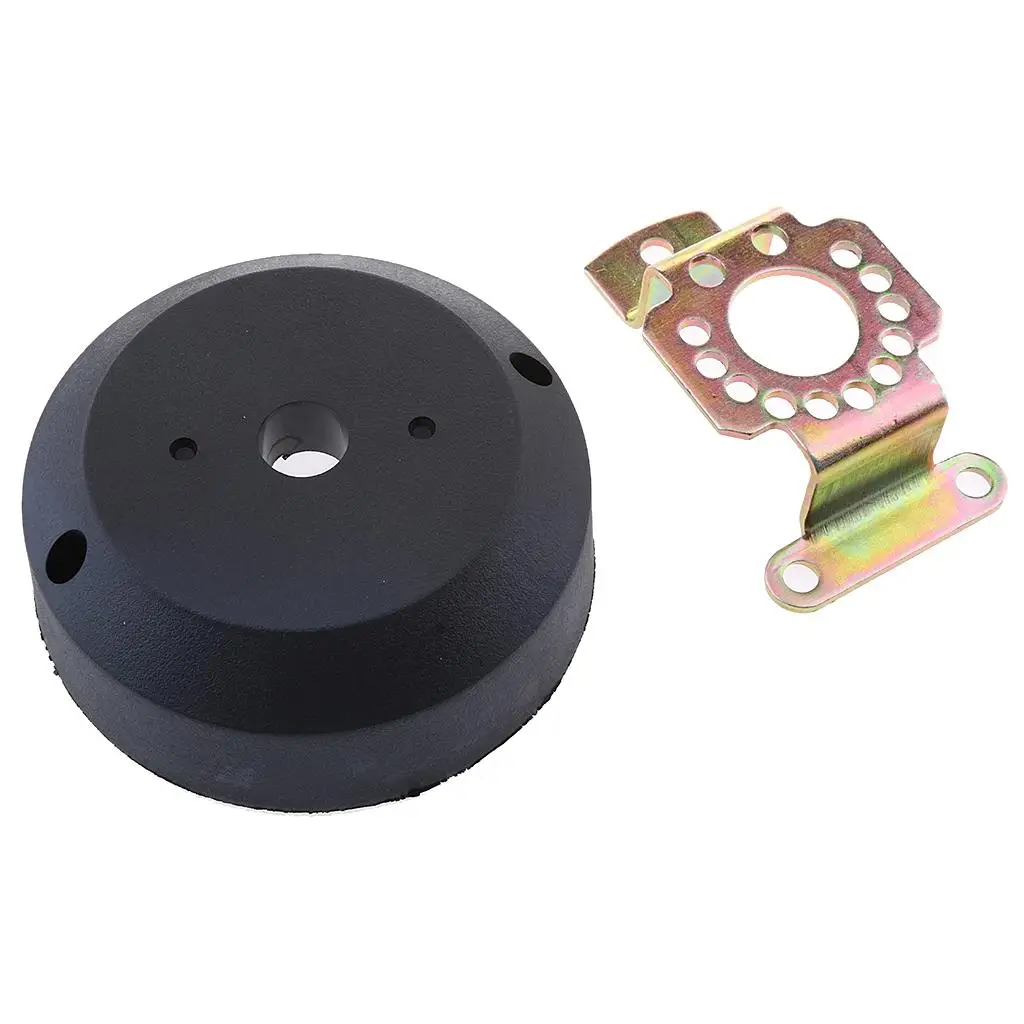 90 Degree Bezel Steering Helm Kit Plastic Black Mechanical Steering Accessory for Boat Outboard Engine