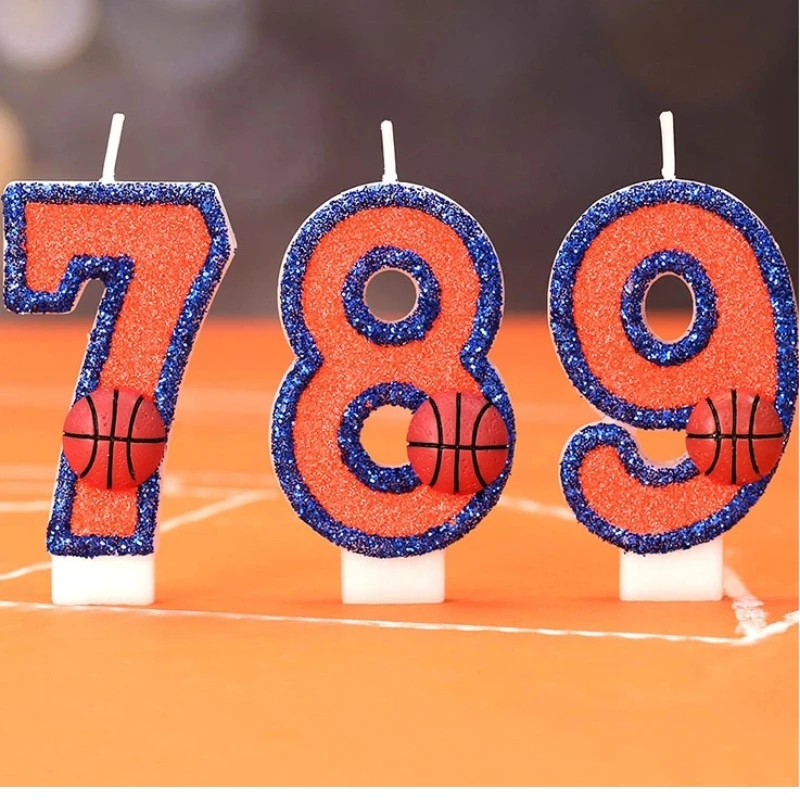 Vitality Basketball 0-9 Kostenlose kombinierbare digitale Kerzen. Geburtstagskerzen sind perfekt für hochwertige Back- und Kuchendekoration