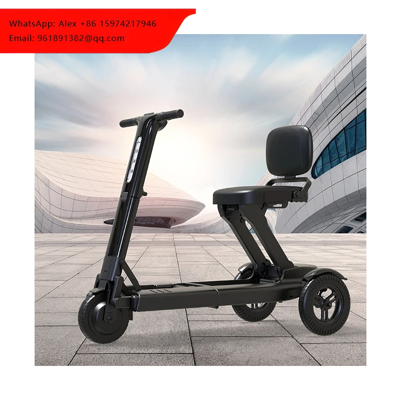 

Electric Tricycle 3-Wheel Scooter For Elderly And Handicapped With Brushless Motor Aluminum Alloy Frame Foldable Design