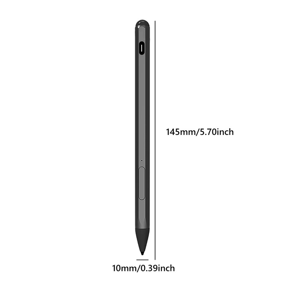 Stylet Magnétique Rechargeable avec 3 Embouts pour Microsoft Surface Pro 9/8/7/6/5, Type-C