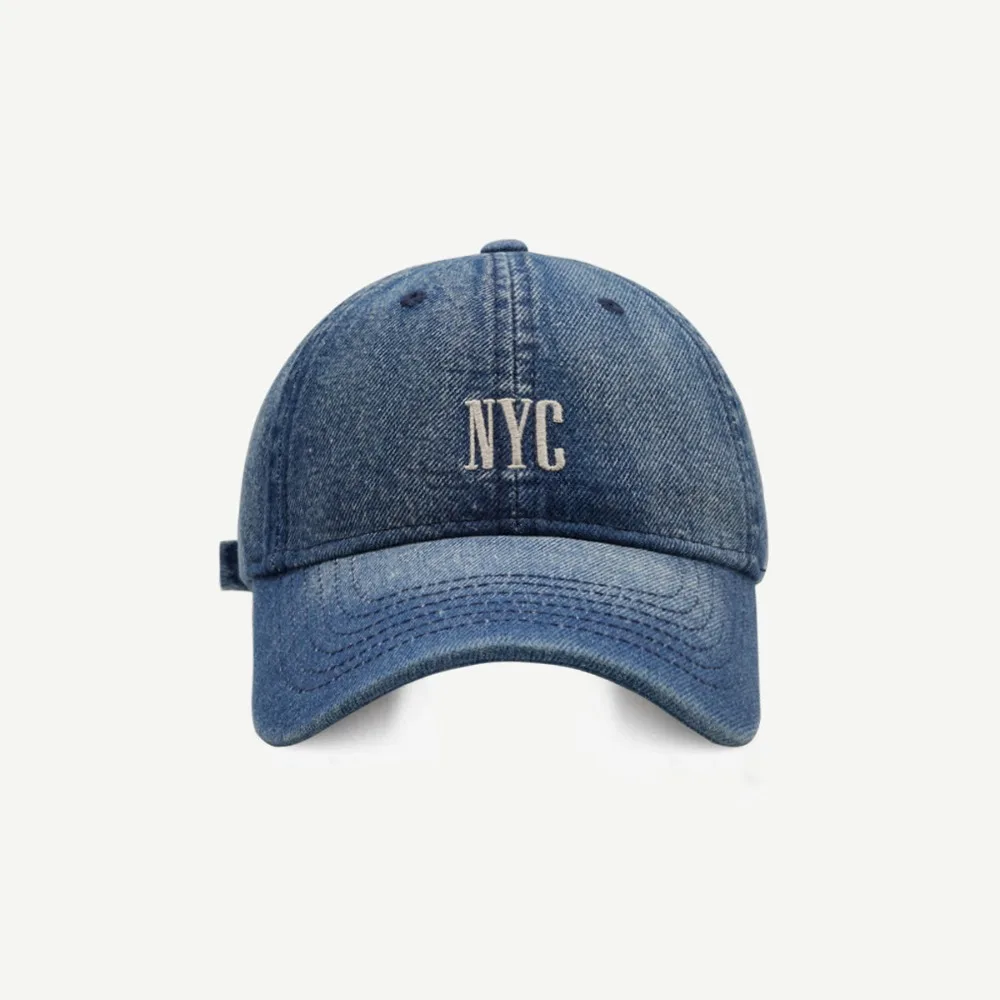 Modische, lässige Baseballkappen mit NYC-Stickerei, verstellbare Sonnenhüte im Distressed-Look, Streetwear-Hut, Unisex