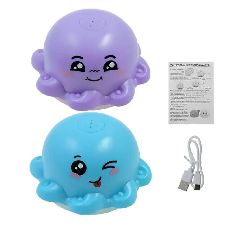 

Octopus Bath Toy Light Up Octopus Bath Sprayer Spray Water Swimming Pool Bathroom Toy Automatic Kids Pool Water Toys For Shower