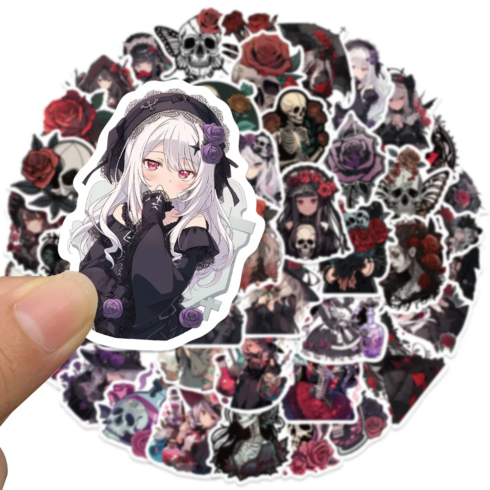 10/30/50Pcs Retro Gothic Girl  Waterproof Graffiti Sticker Aesthetic Decorative Luggage Laptop Cup Phone Scrapbook Kids Stickers