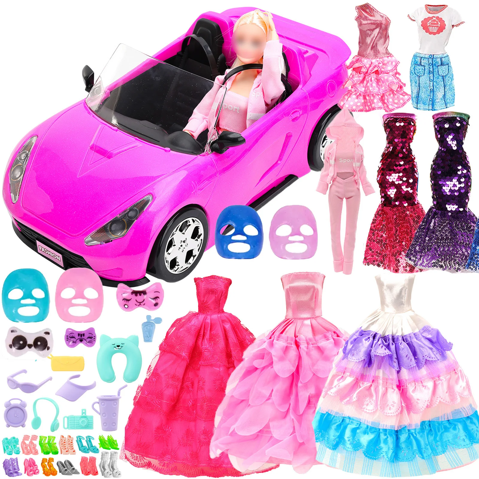 

Auto Cars Toys Miniature Items Dollhouse Accessories Kids Toys Fashion Cool Car For Barbie Travel Children Game Birthday Present