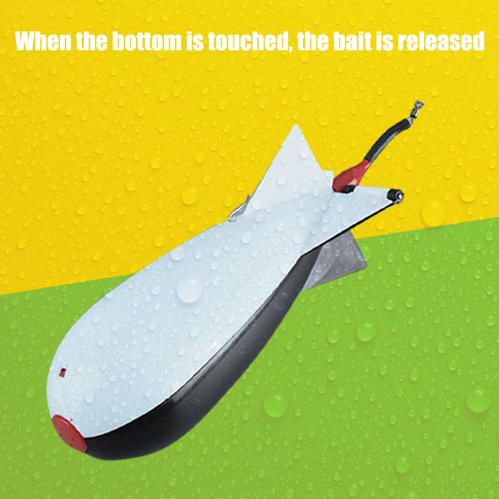 صاروخ صيد سمك الشبوط مغذيات تعويم رمي الطعم إغراء حامل الحاويات معدات صيد الأسماك #3