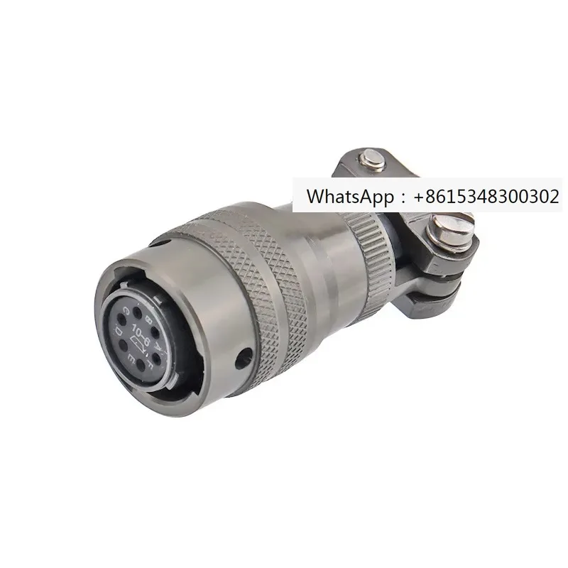 

26482 series industrial P-T06A-10-6P circular connector 6-pin female plug welded straight 10 shell size 6 contacts