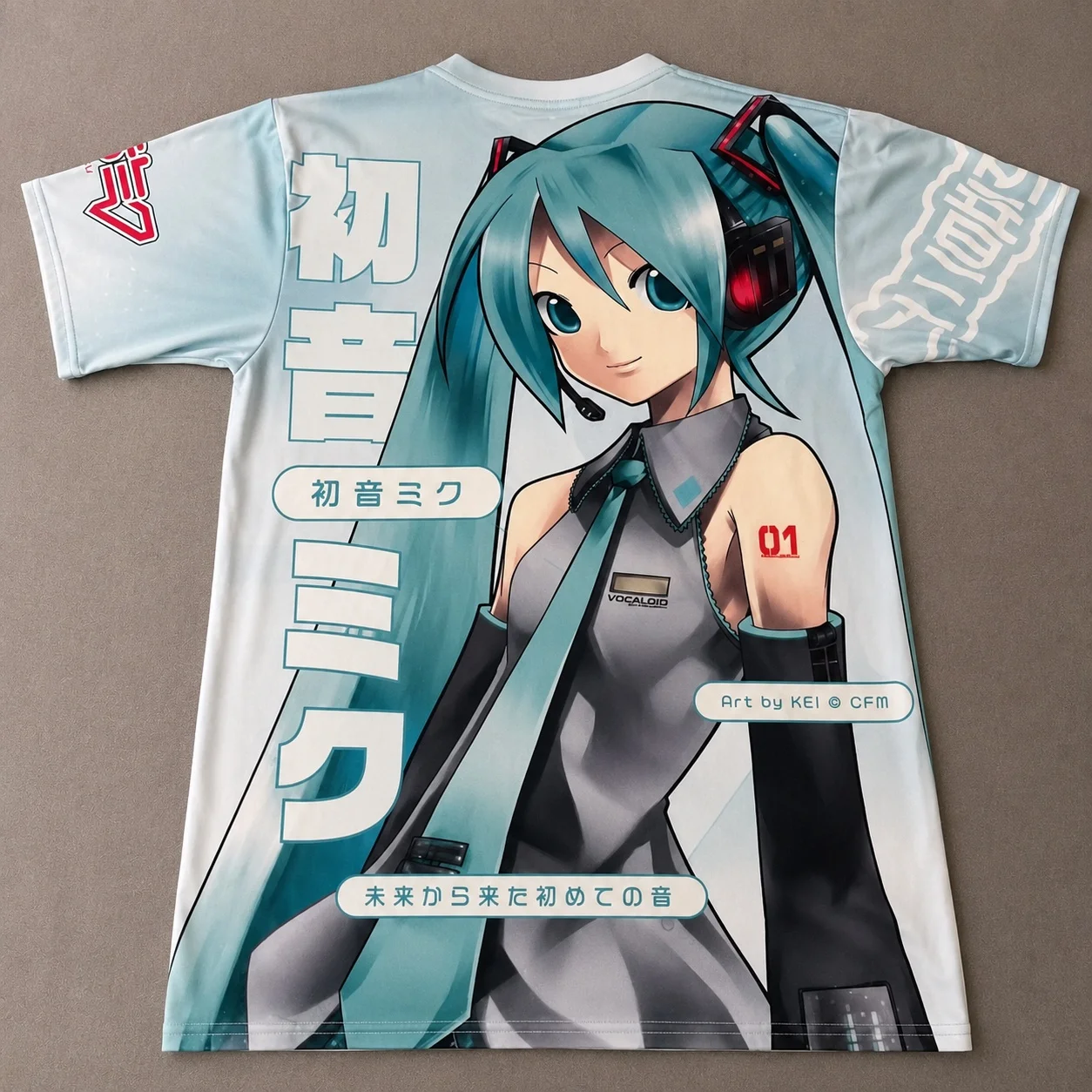 T-shirt à manches courtes imprimé Hatsune Miku Anime, tenue décontractée unisexe pour adultes et enfants, pour les sorties quotidiennes en plein air