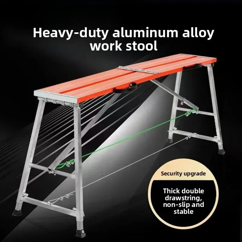 Internet celebrity Elephant aluminum alloy folding stool lifting thickened scaffold folding stool ladder