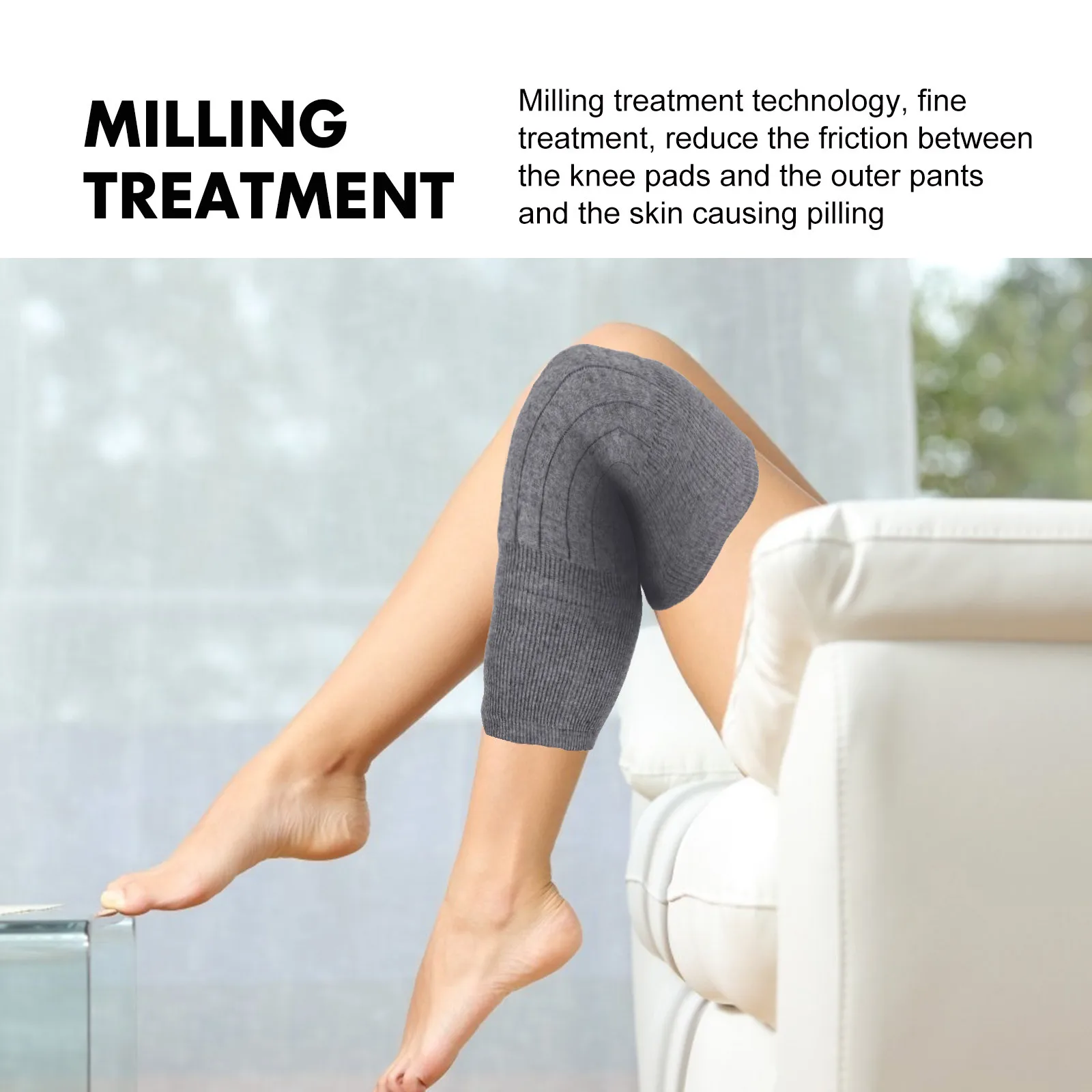 

2 pcs Breathable Knee Pad Warm Knee Support Brace Lightweight Thermal Sleeve For Running Cycling Basketball