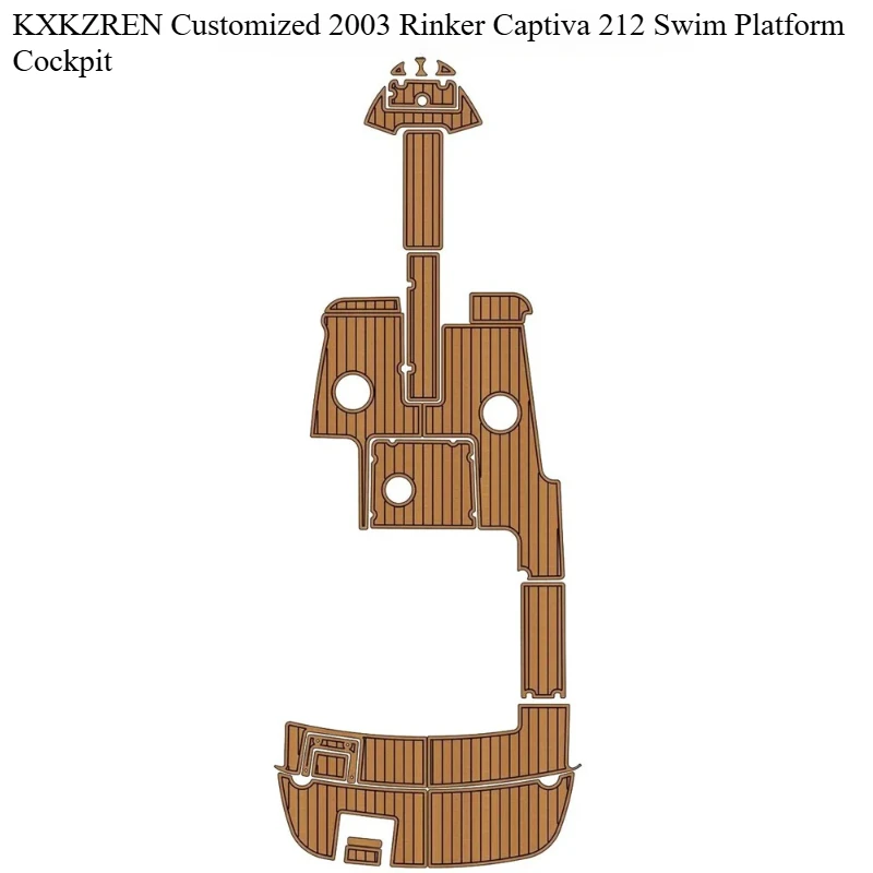 

KXKZREN Customized 2003 Rinker Captiva 212 Swim Platform Cockpit Self-adhesive EVA Foam Yacht Flooring Pad Boat Decking Sheet