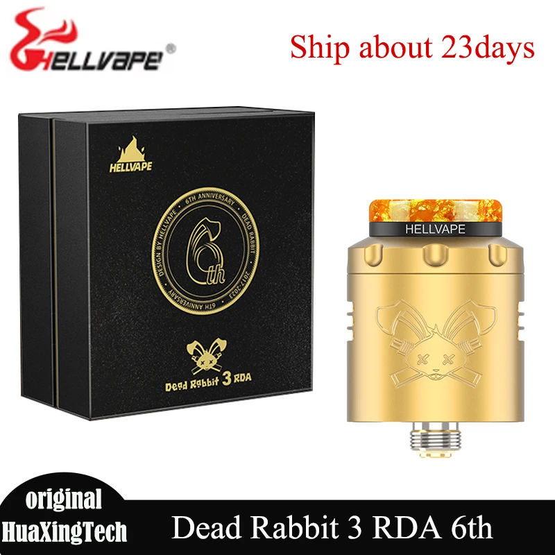 

Оригинальный Hellvape Dead Rabbit 3 RDA, танк для вейпа на 6-летие, распылитель 510, нить 810, капельный наконечник, двойная катушка, электронная сигарета