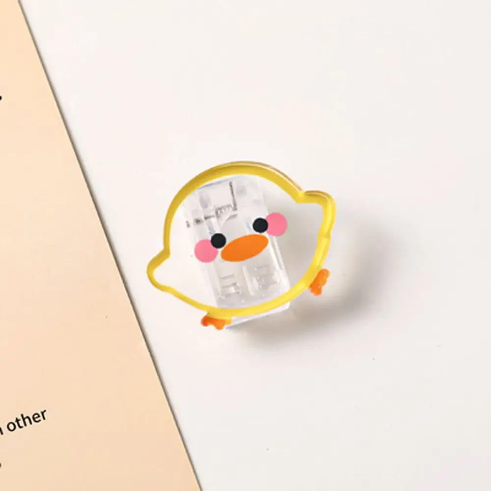 

Small Clips Binding Letter Clip Page Holder Index Clamp Cartoon Binder Clips Transparent Clip Paper Clip Snacks Sealing Clip