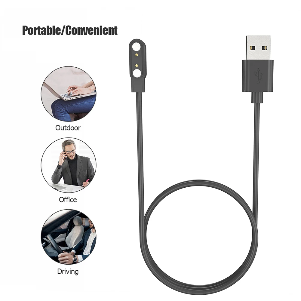 

5V 1A Magnetic Charger 60cm Cable Black Charger Stable Charging Plastic Charger Smart Accessories for Zeblaze Vibe 7