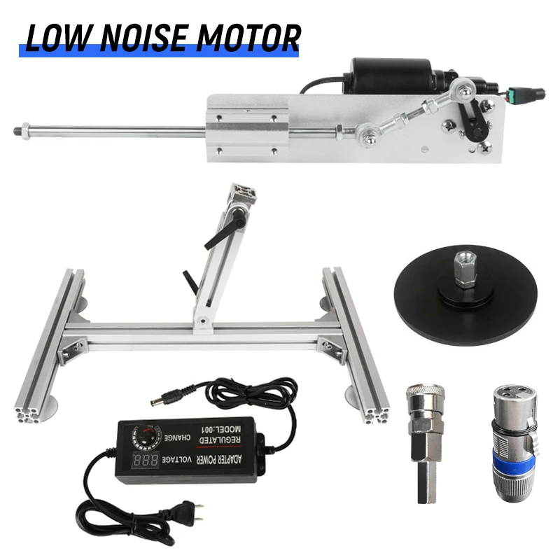 Leiser 24 V DC Teleskop-Linearantrieb, 80 mm Hub mit Ständer, Metallgetriebe-Untersetzung, Hubmechanismus, Motor, Saugnäpfe