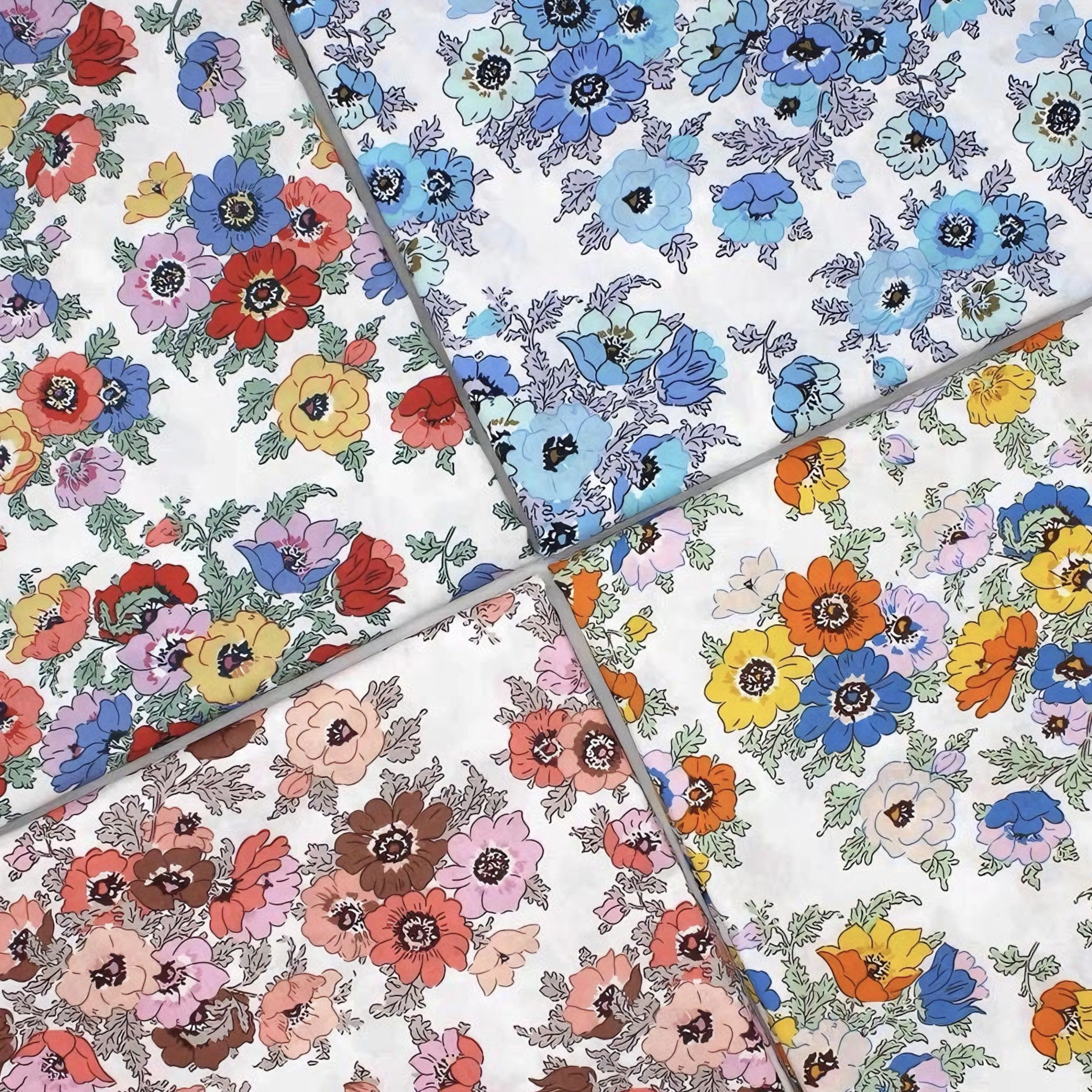 145x50 cm Tessuto floreale rurale 100% cotone Stampe in tessuto stampato Morbido e traspirante per cucito fai da te Artigianato Abito e decorazioni per la casa