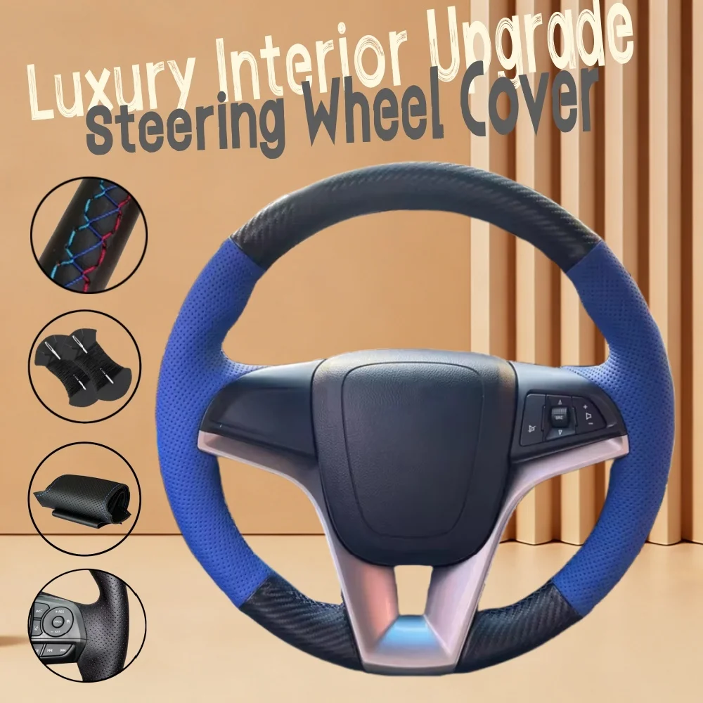 

Customize Carbon Fiber Leather Car Steering Wheel Cover Hatchback Sedan 2009-2014 Steering Wrap Cover For Chevrolet Cruze