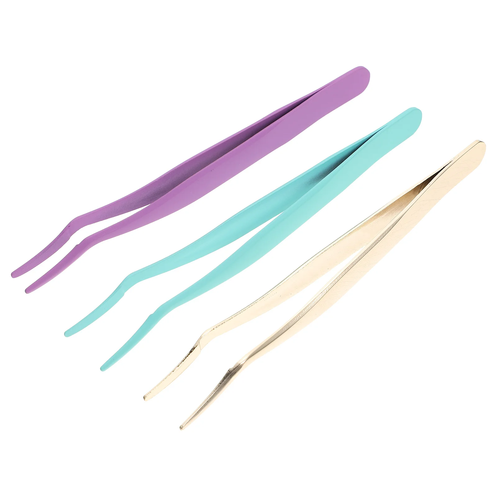 Ensemble de tondeuses à cils en acier inoxydable, pincettes de qualité supérieure, applicateur de faux-cils, outil professionnel d'extension de cils, 3 pièces