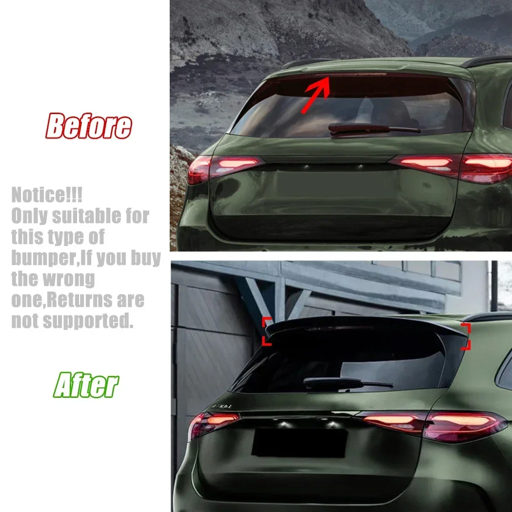 For Mercedes Benz GLC Class X254 Rear Spoiler 220d 300 300d 450d Rear Roof Wing 2023 2024 Body Kit Accessories Gloss Black ABS