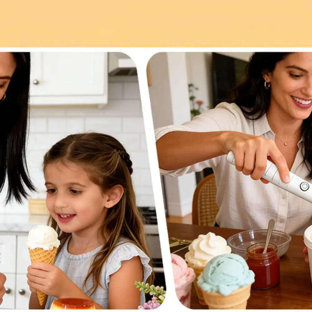 Heated Ice Cream Scoop Durable Stainless Steel Dessert Spoon Kitchen Tool For Effortless Scooping Frozen Confection