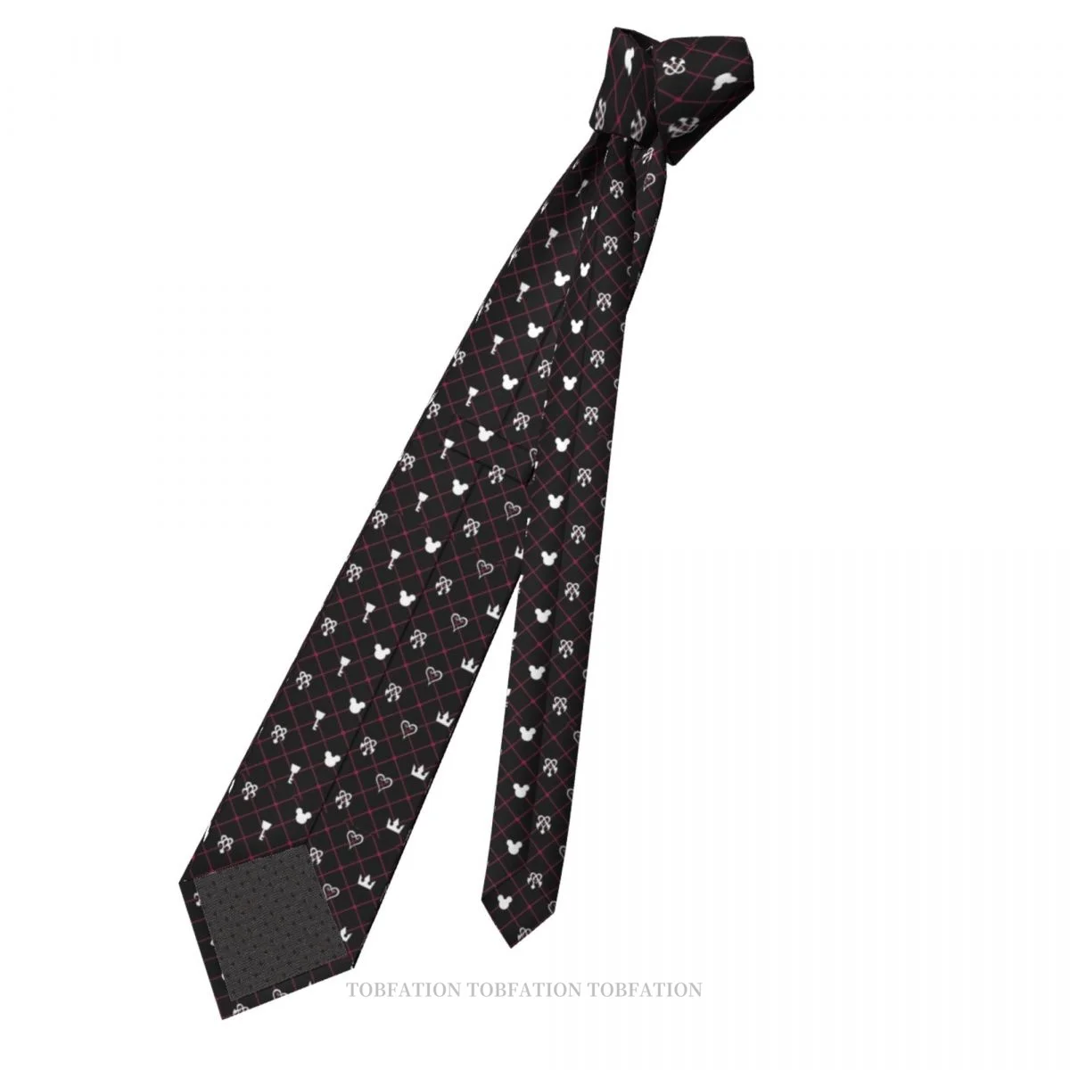 Dream Drop Distance Kingdom Hearts Classic Men\'s Printed Polyester 8cm Width Necktie Cosplay Party Accessory