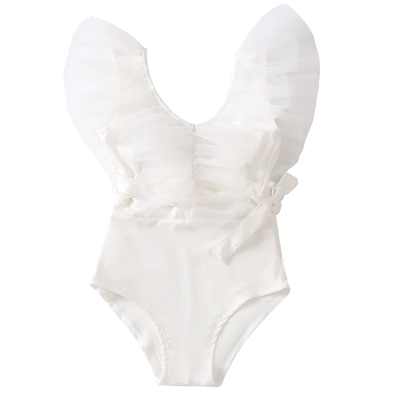 

Girls Swimsuits Students One Piece Bathing Wear Little Girl Swimming Wear Baby Swimsuit+UV Protection Child Swimwear Size 6-14Y