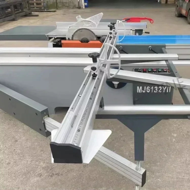 Large Ruler Fence Sliding Table Saw Spare Parts Woodworking Machinery for Garment Shops Building Material Electric