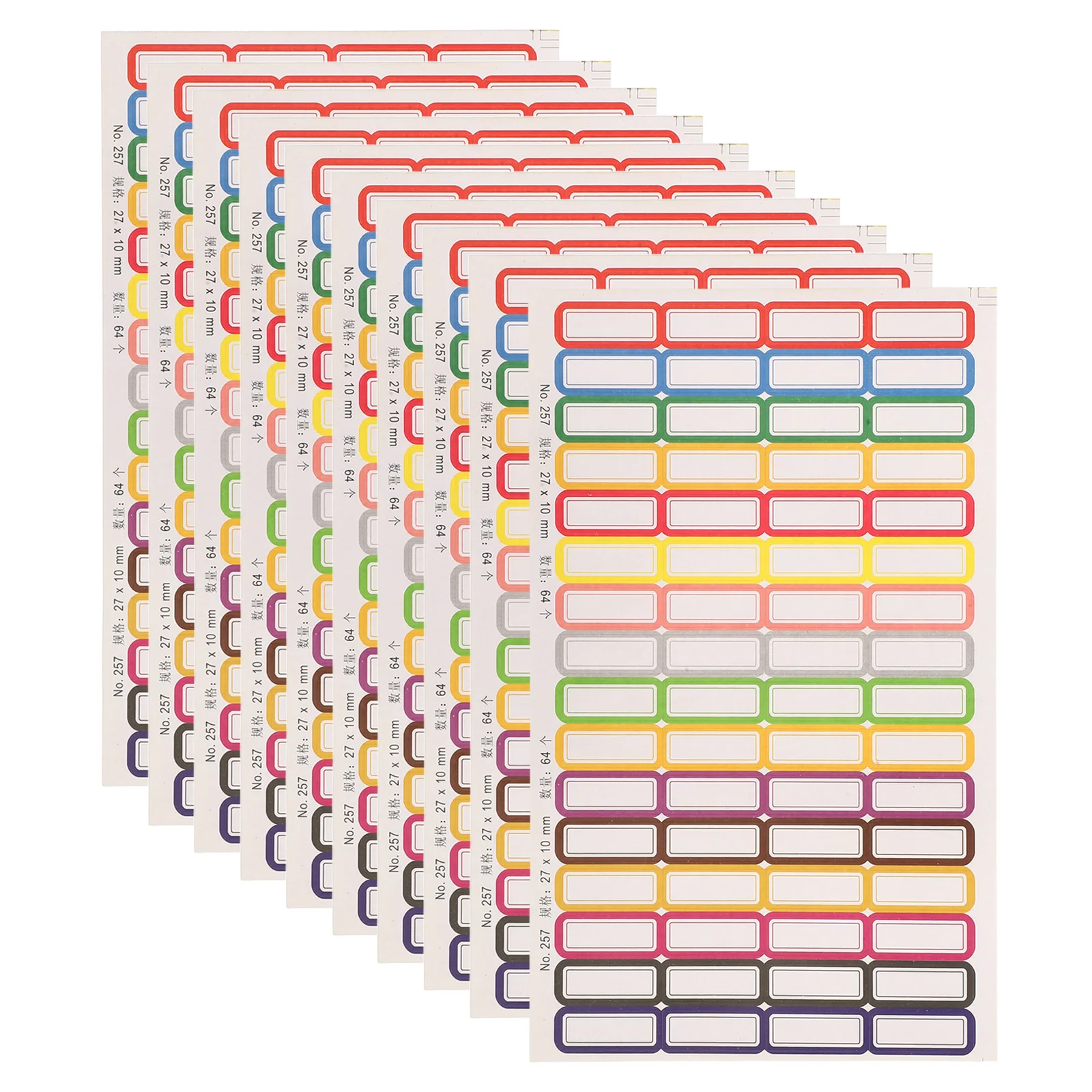 

20 Sheet Name Tag Stickers Blank Adhesive Name Labels Waterproof Clothes Bottle Book Bag Tags School Office Bright