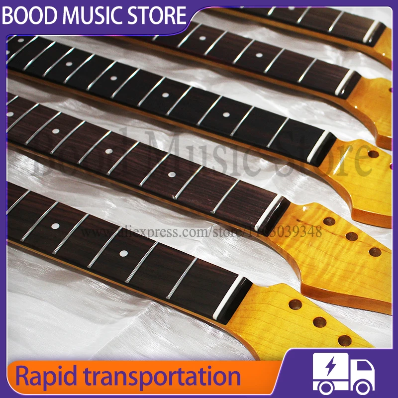 Fed Strt Flame Maple Neck North American Flame Maple Rosewood Fingerboard Suit for High-end Electric Guitar