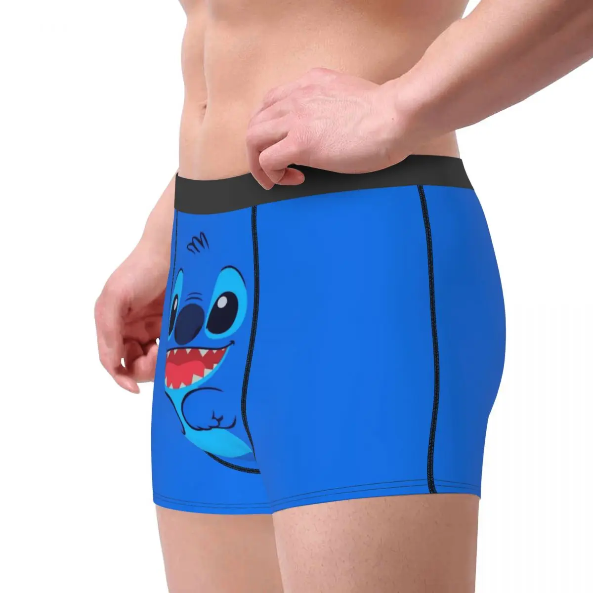 Men\'s Stitch And Angel Boxer Briefs Shorts Panties Breathable Underwear Male Novelty Plus Size Underpants