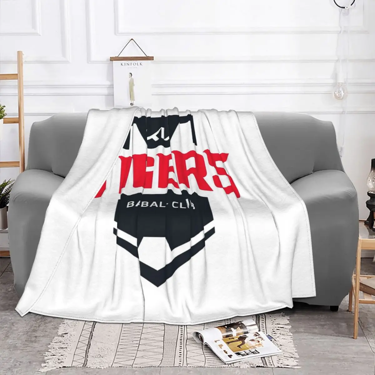 Kbo Kia Tigers Baseball Lover Sport Blanket Velvet Textile Decor Multi-function Soft Throw Blanket for Home Office Rug Piece