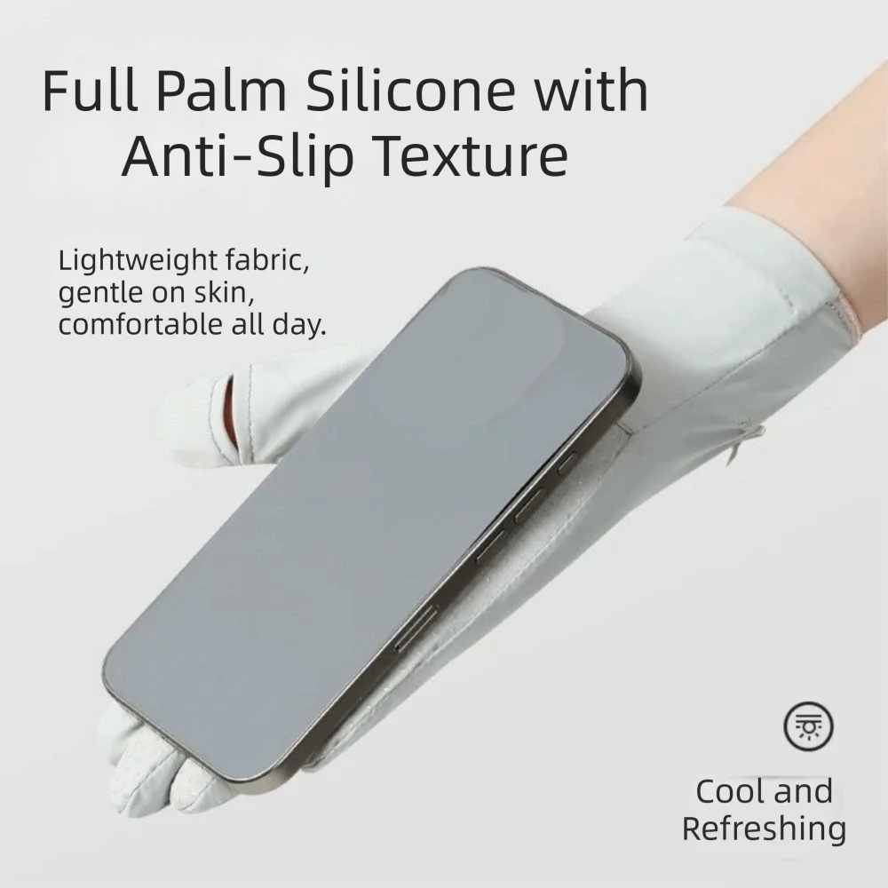 

Sun Protection Women Sunscreen Gloves Thin Non Slip Ice Silk Riding Gloves Anti-UV Breathable Summer Driving Mittens Driving