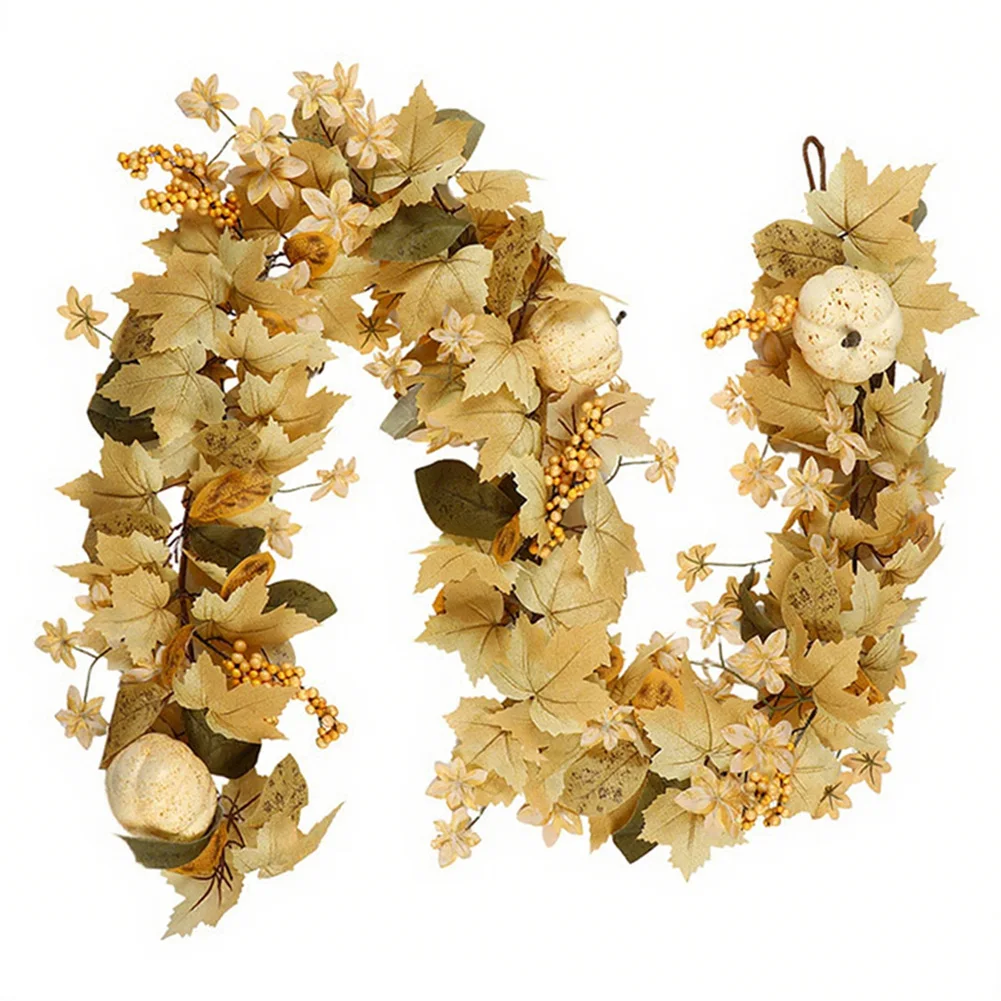 

Fall Harvest Thanksgiving Home Decor Plastic Pumpkin Vine Berries Garland Autumn Vine Wreath Fall Pumpkin Garland For Harvest