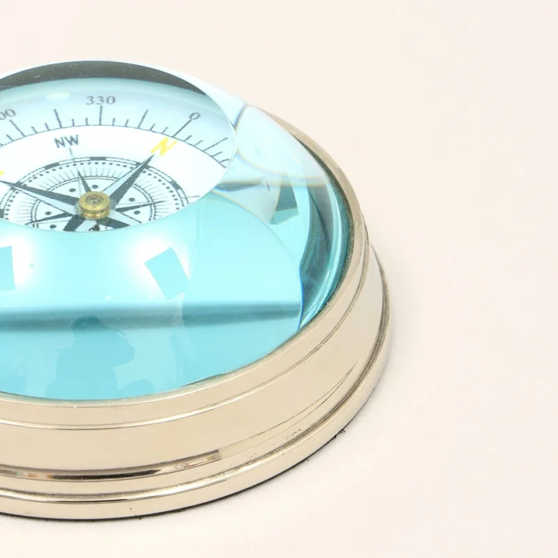 Condensador de alumínio colecionável vintage Campass-Prata