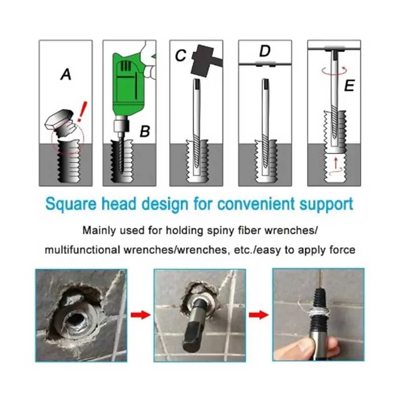 5PCS/6PCS Set di punte da trapano estrattore per cacciavite danneggiato rotto Punte da trapano centrali per viti a doppio lato in acciaio al carbonio