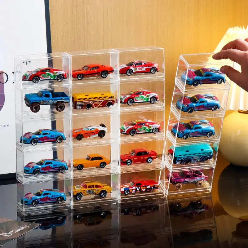 

1/64 Scale Model Car Display Case Transparent Toy Car Display Boxes Clear Protector Cases for Hot Wheels Matchbox Collectors