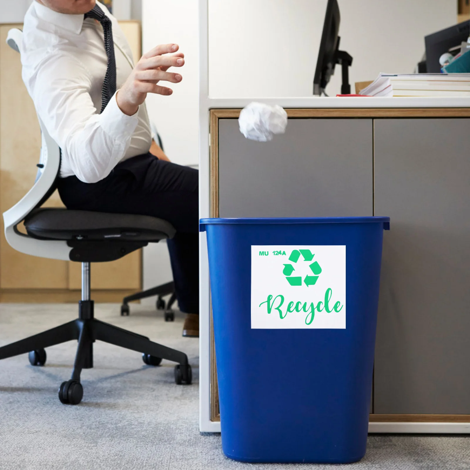 Müllklassifizierungsmarkierung, Mülleimer, Recycling, Aufkleber, Aufkleber, PVC-Behälter