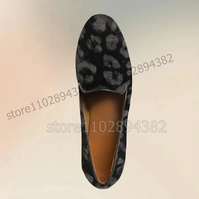 รองเท้าโลฟเฟอร์แบบสวมลายเสือดาวหลากสี รองเท้าผู้ชายแฟชั่น สไตล์หรูหรา ทำมือ เหมาะสำหรับงานปาร์ตี้ งานเลี้ยง รองเท้าลำลองผู้ชาย