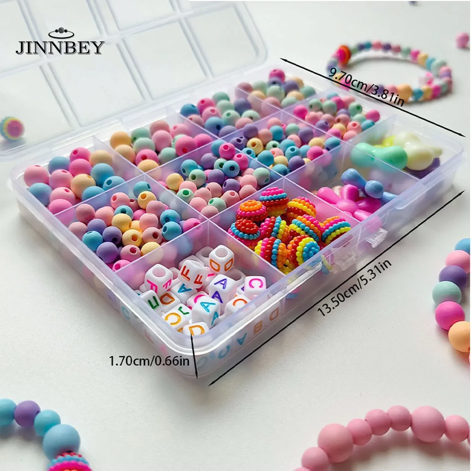 Candy colored frosted bracelet necklace DIY bead wearing creative accessories jewelry loose bead material bag set gift set