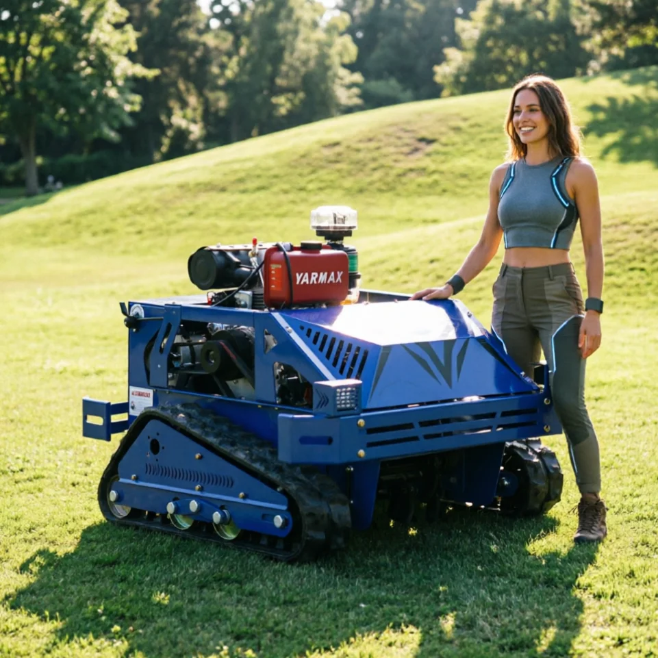 

Customized wireless remote control lawn mower petrol mower for wide range garden farm outdoor lawn cutting jobs