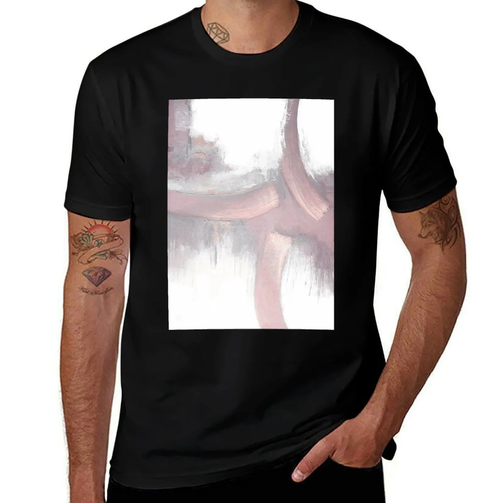 

Pink gray white abstract T-Shirt T-shirts oversize vintage graphic tee for a boy anime shirts men graphic