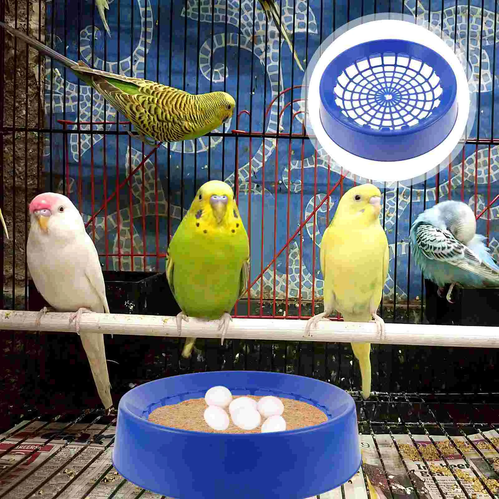 

4 Pcs Small Parrot Pigeon Nest Bowl Plastic Poultry Breeding Houses Wear Resistant Comfortable Safe Strong Hardness Sturdy