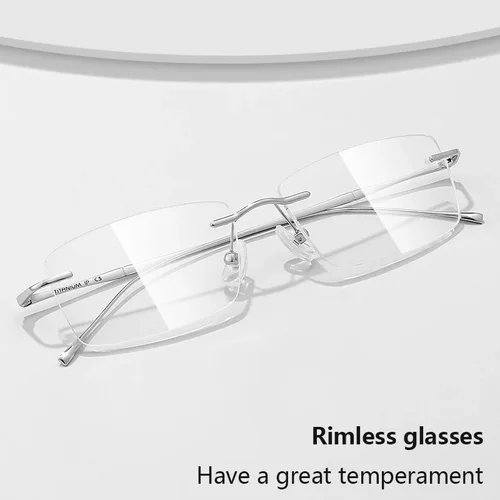 Gafas de titanio puro para mujer, monturas de gafas antiluz azul para hombre, marcas de lujo de Titanuim puro, gafas sin montura, lentes para ordenador