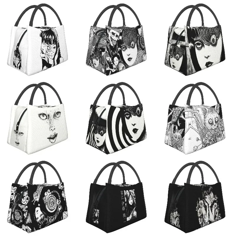 Custom Junji Ito Tomie Lunch Bag Men Women Thermal Cooler Insulated Lunch Box for Picnic Camping Work Travel