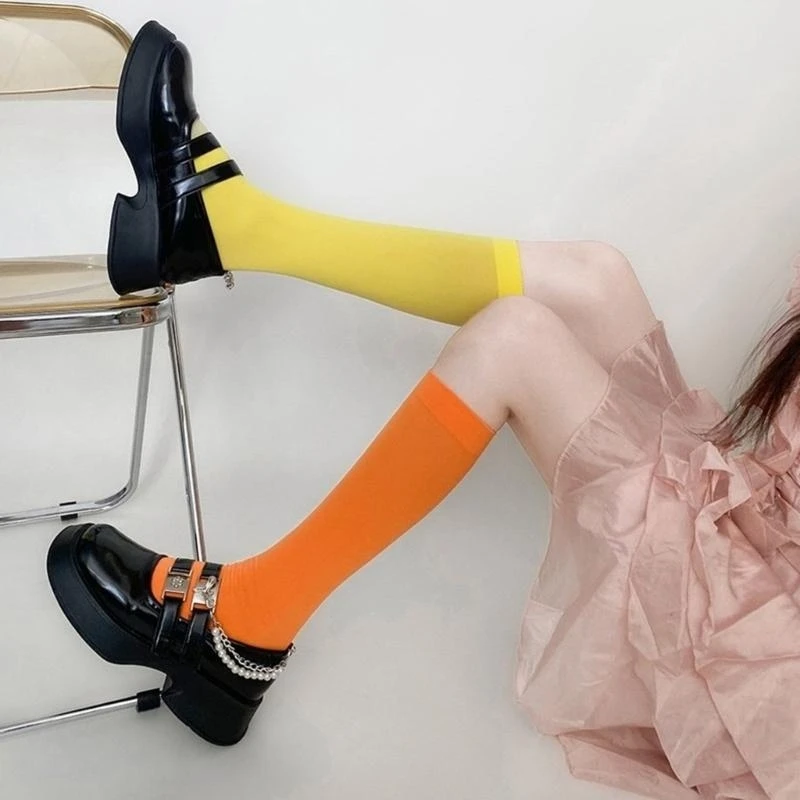 

Colorful Calf Socks Velvets Knee High Socks Breathable Knee High Socks Stockings