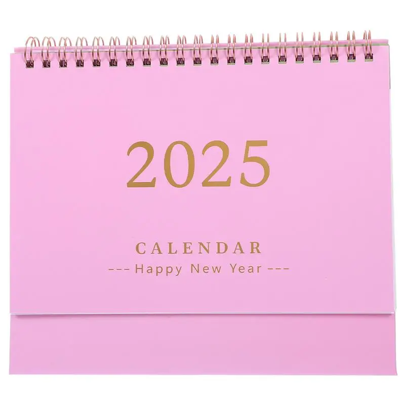 Flip Desk Calendar 2024 2025 Desktop Planner Business Schedule Tabletop Monthly ganizer Small Standing Daily Note Holiday Year