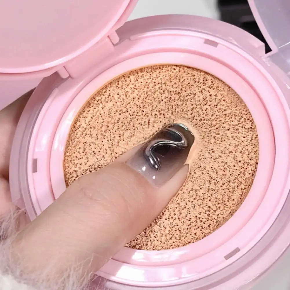 Gege bear naked transparent double-layer air cushion Oil control makeup removal styling powder natural whitening lasting makeup