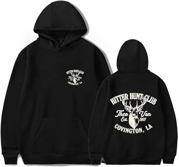 

Theo Von Merch Hitter Hunt Club Толстовка Повседневная толстовка с капюшоном для мужчин и женщин Топ с длинными рукавами