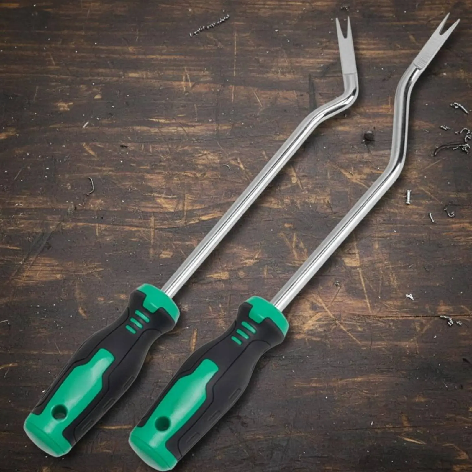 

2 Pieces V Hook Removal Tool Long-Lasting Car Handle Removal Hook Fastener Remover Set Sturdy Steel Auto Accessory