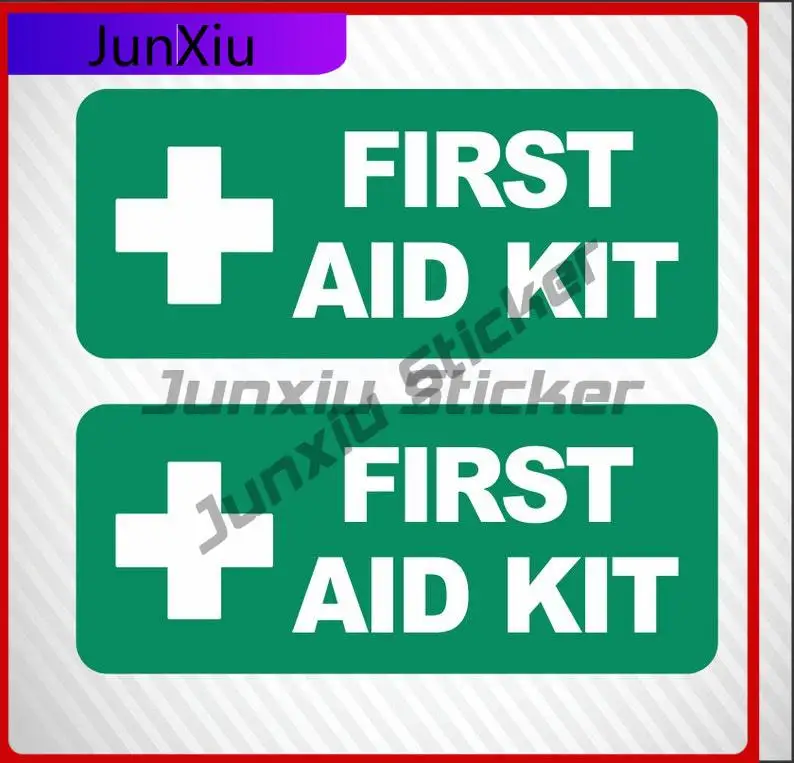 

First Aid Kit Sticker Vinyl Decal Emergency Safety Label Decals Medical Rescue Stickers For Car Truck Window Rv Camper Windows
