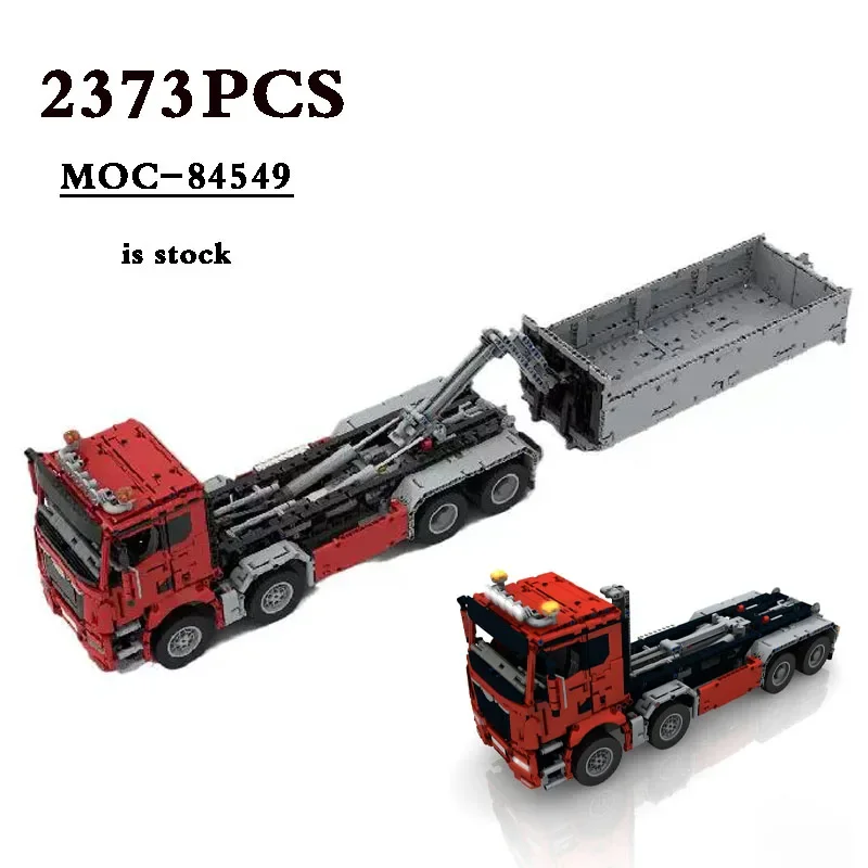 

MOC-84549 Контейнерный крючок-подъемник 8x4, самосвал, сборка моделей строительных блоков, детский подарок, игрушка для взрослых, строительные блоки, игрушки